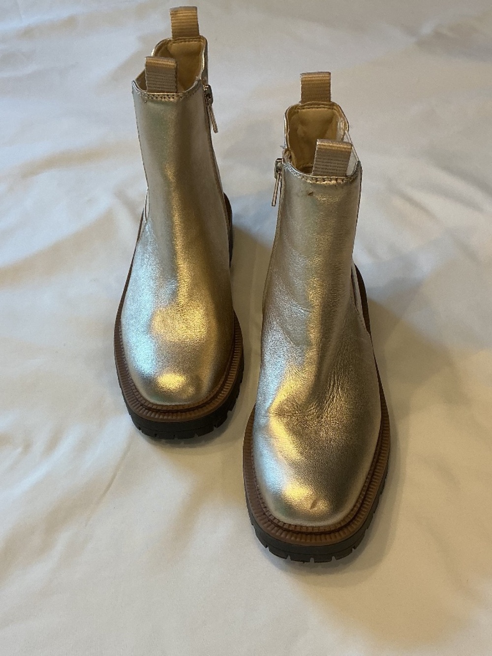 SAM EDELMAN Metallic Gold Boots (size:3)